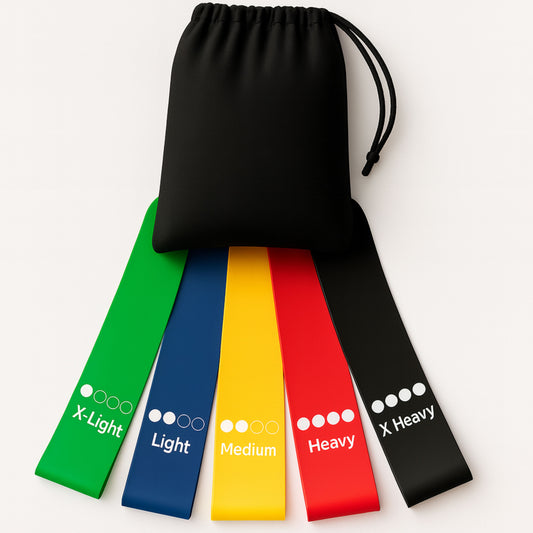 Looped Resistance Bands (Set of 5) — PT-Approved for Low Back Pain Relief & Core Strengthening