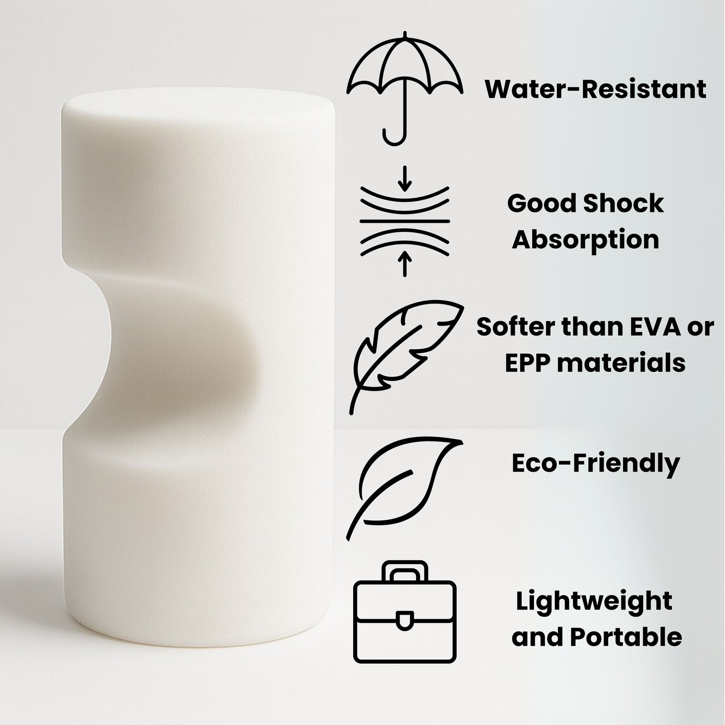 KneEXT — Foam Roller with Heel Cut-Out | Total Knee Replacement Recovery