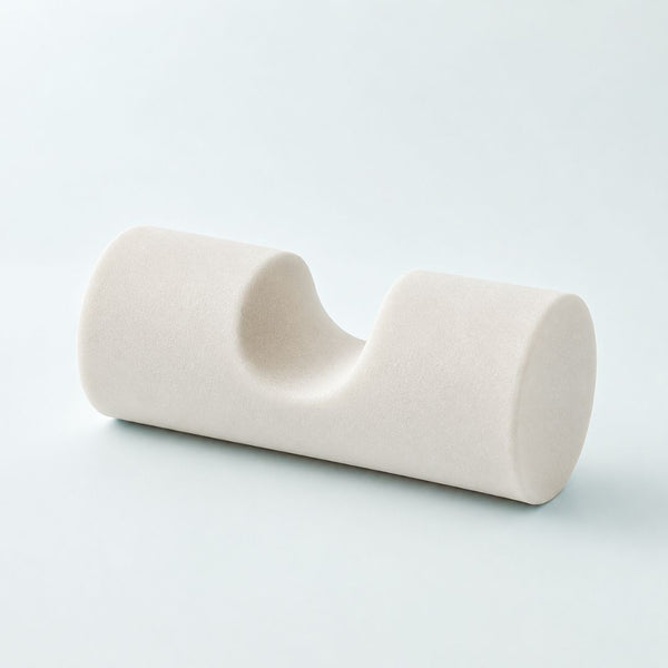 KneEXT foam roller with heel cut-out — PT-approved tool for total knee replacement recovery