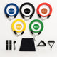 5-level natural latex resistance tube band set with handles for PT-approved rehabilitation exercises